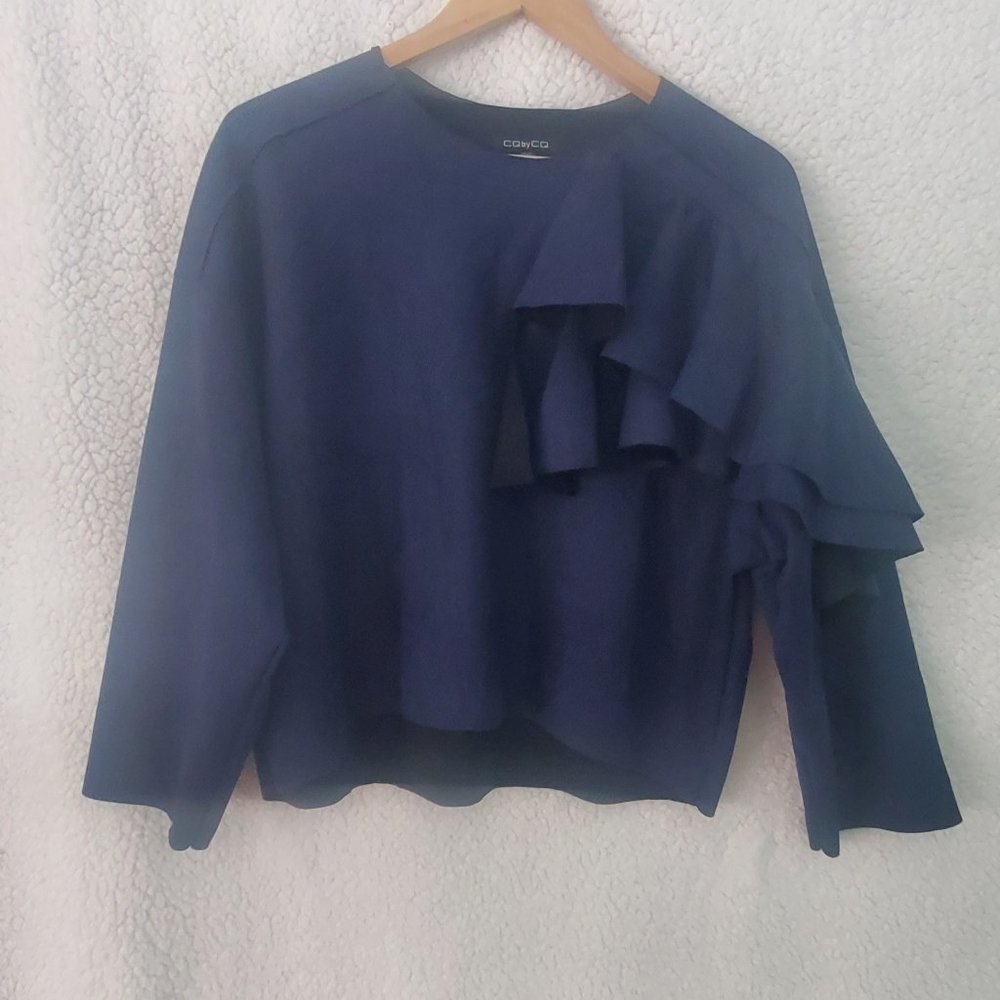 USED Women's CQ by CQ Jacket Color Blue Size S Like New 100%